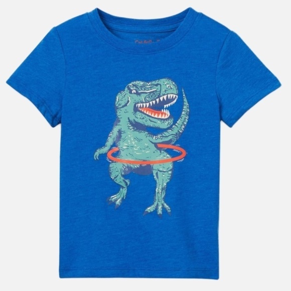 CAT & JACK Hula Hooping T-Rex  Boy’s Tee - 2T - Picture 2 of 11